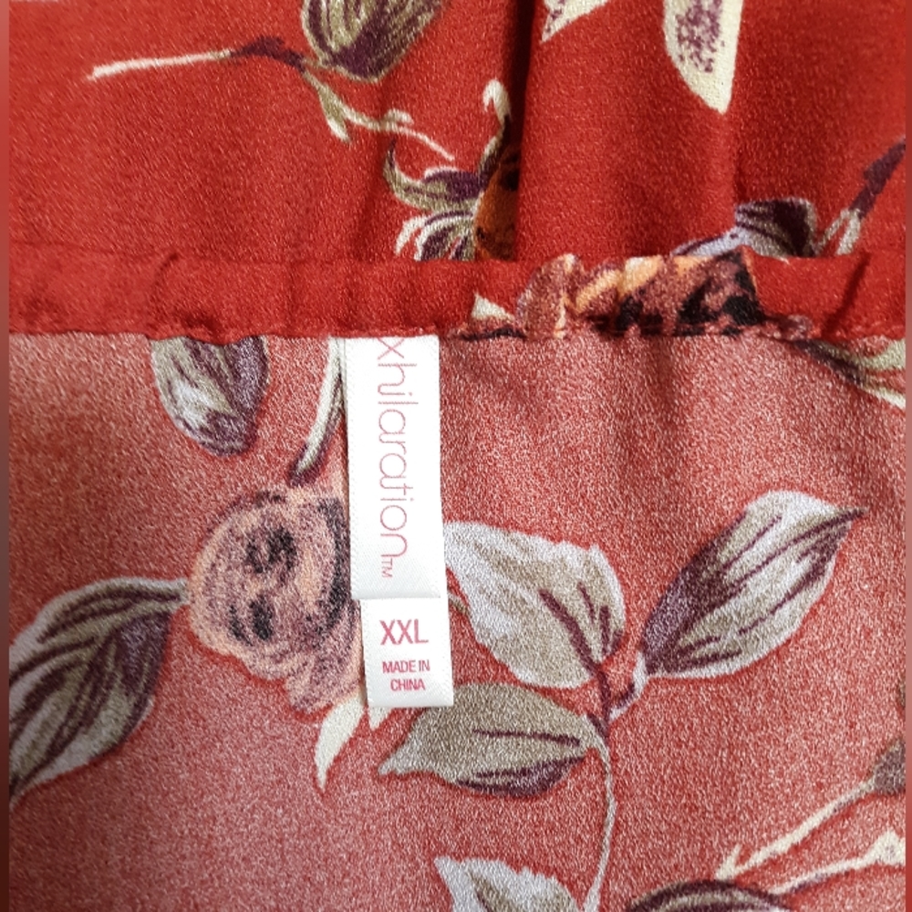 BOGO Xhilaration Womens Red Floral Dress XXL - Picture 3 of 3